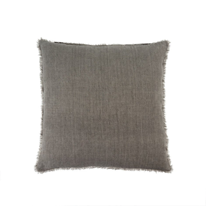 LINA LINEN PILLOW - WARM GREY