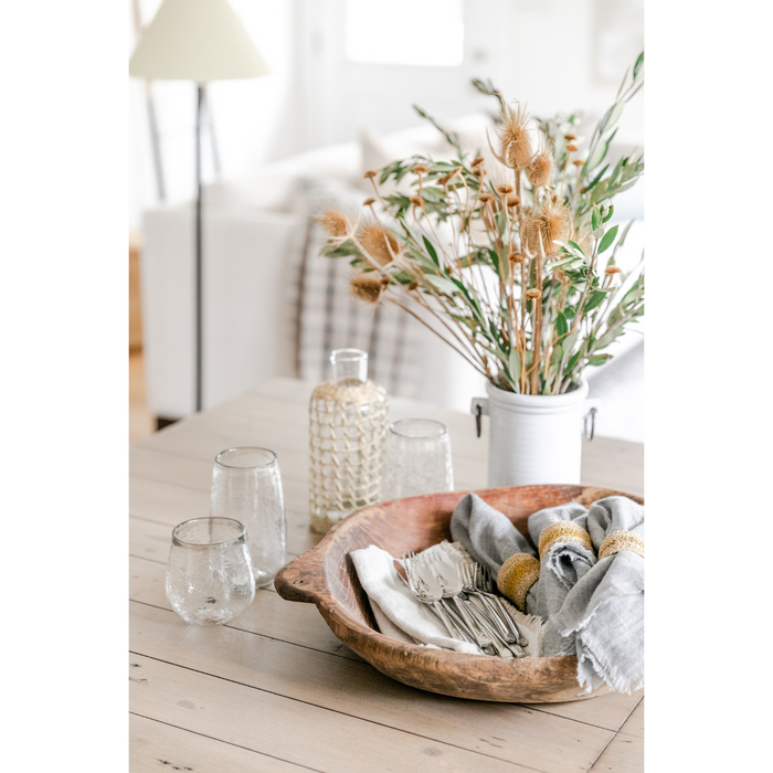 RUSTIC DECORATIVE WOOD BOWL
