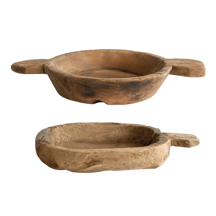 RUSTIC DECORATIVE WOOD BOWL