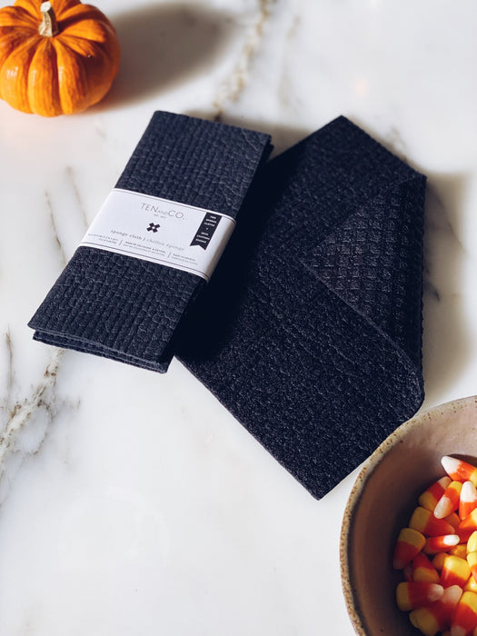 SPONGE CLOTH - MIDNIGHT SOLID SET OF 2