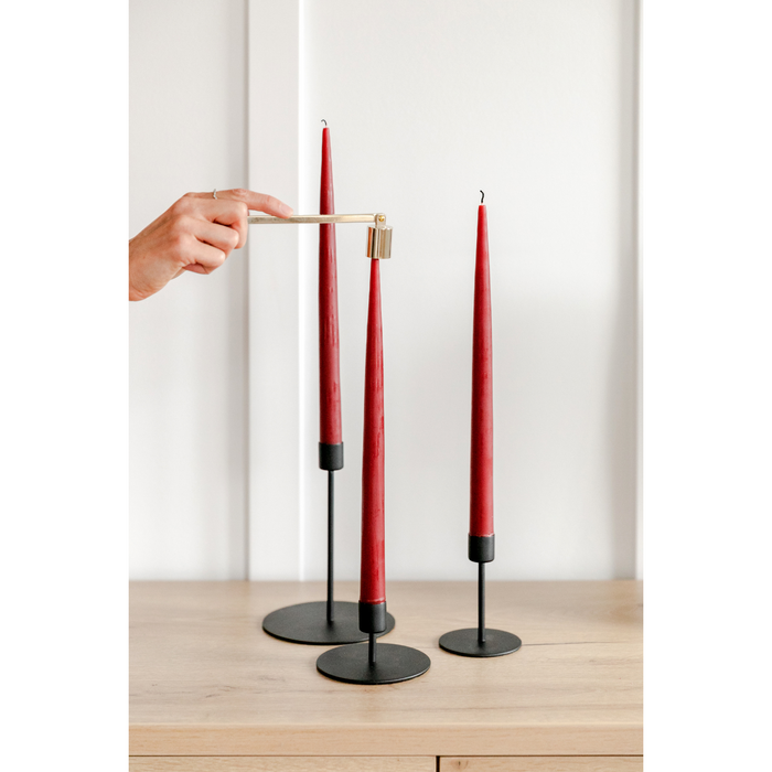 BLACK CANDLE HOLDERS