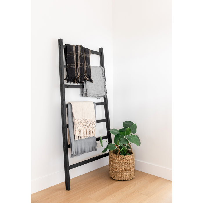 BLACK WOOD LADDER