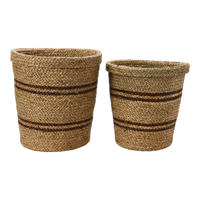 BROWN STRIPE BASKETS