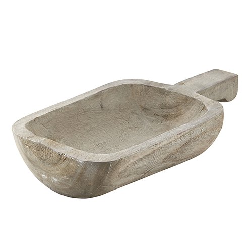 PAULOWNIA HANDLED TRAY, GREY