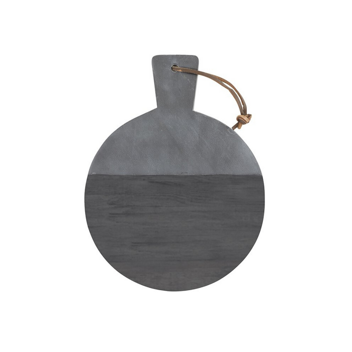 DARCY ROUND MARBLE & WOOD BOARD