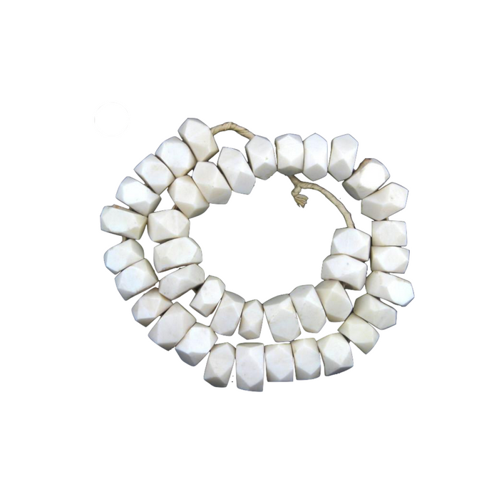 FACETED BONE BEADS