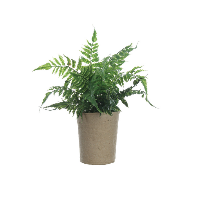 FAUX FERN IN PAPER POT