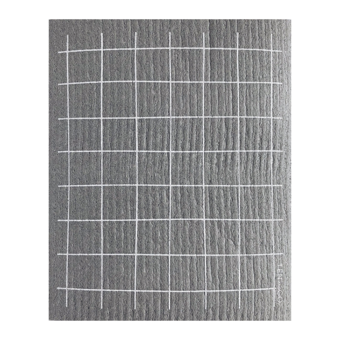 SPONGE CLOTH - GREY GRID