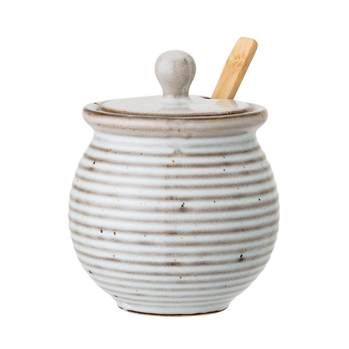 MABEL STONEWARE HONEY POT