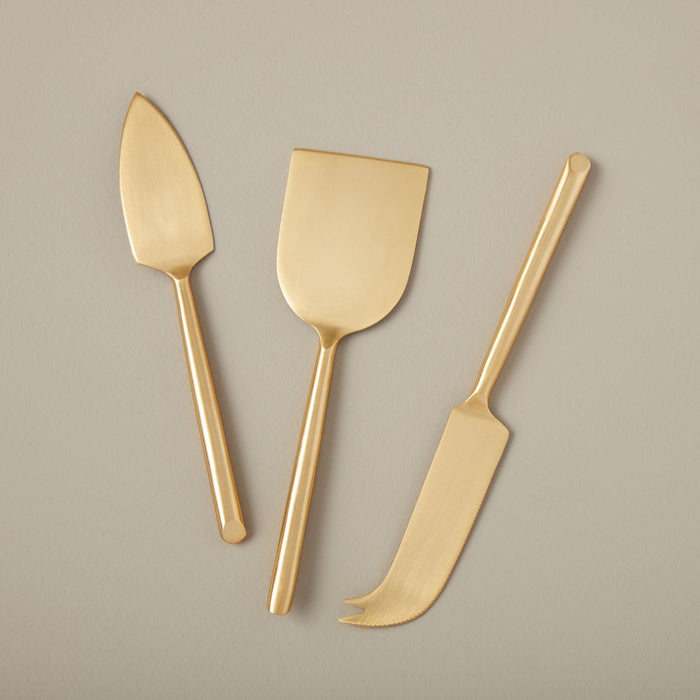 MATTE GOLD CHEESE SET