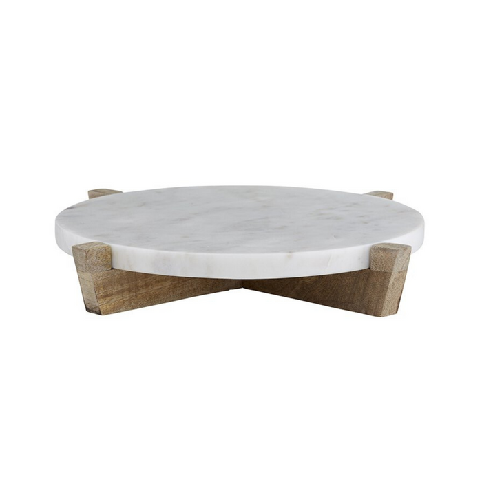 MYLA MARBLE & WOOD STAND