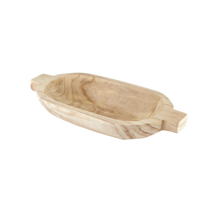 PAULOWNIA DOUBLE HANDLE TRAY, NATURAL