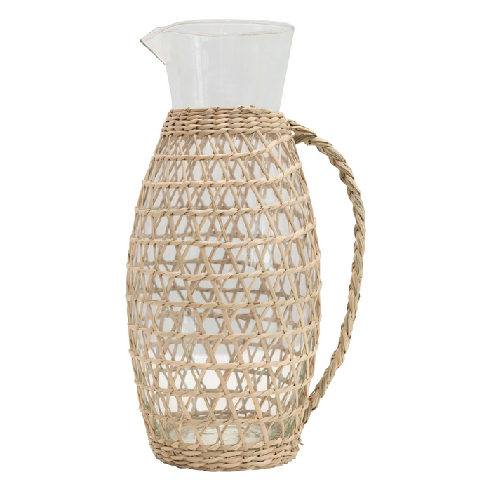 REESE SEAGRASS & GLASS PITCHER