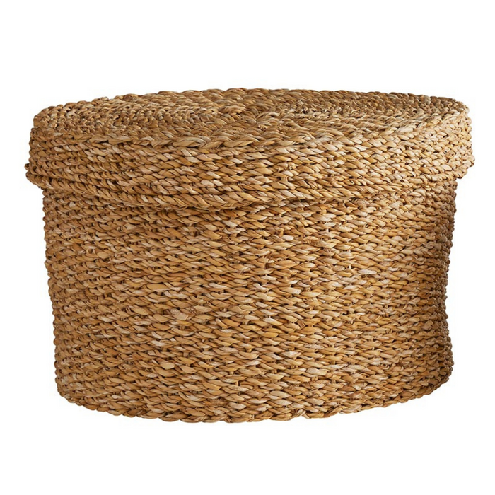 ROUND SEAGRASS BASKETS WITH LID