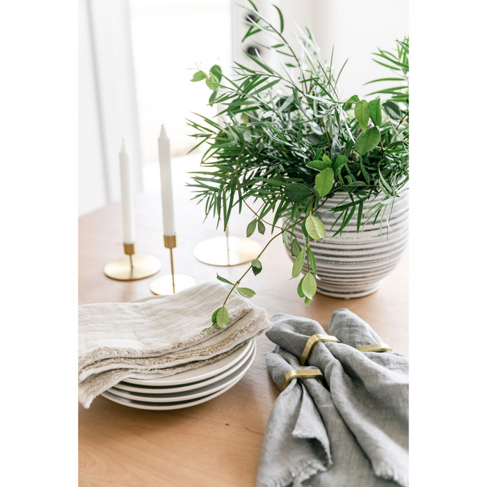 ADDY LINEN NAPKINS - STEEL GREY