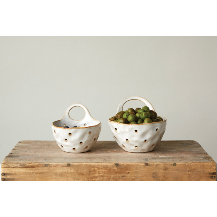 STONEWARE COLANDER SET