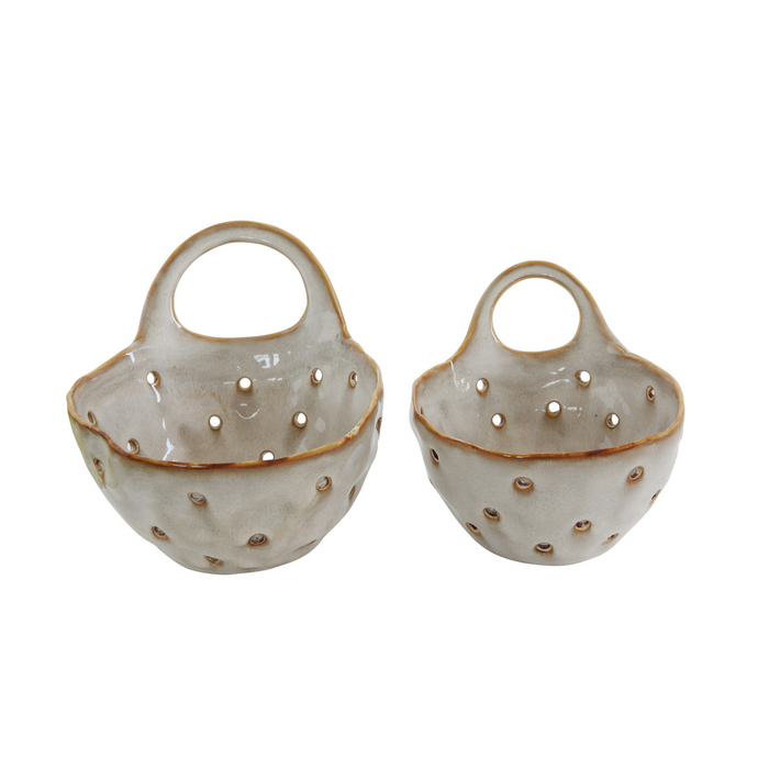 STONEWARE COLANDER SET