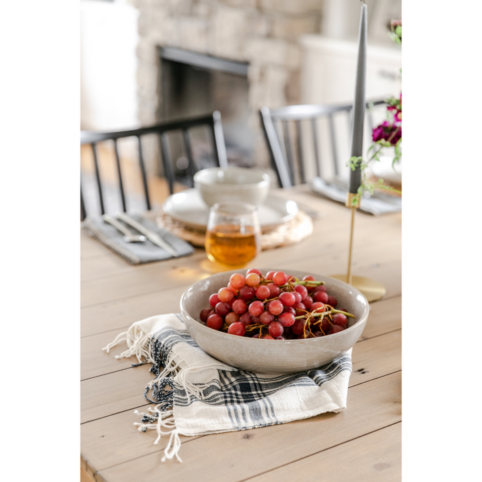 STONEWARE SERVING BOWL