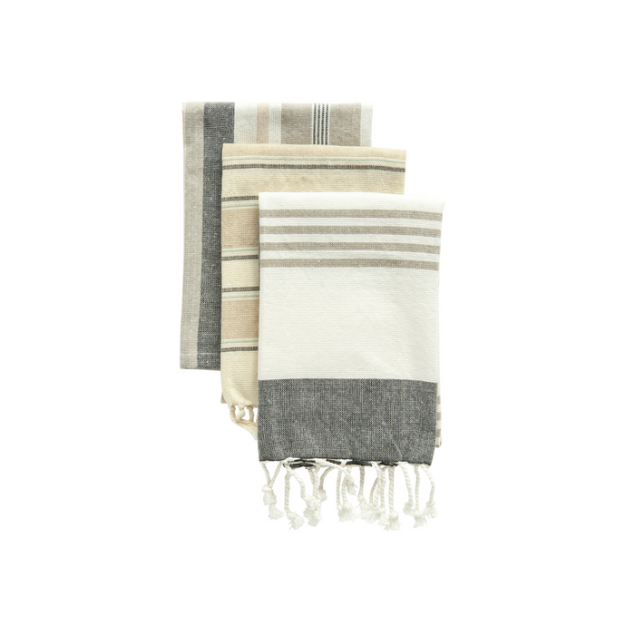 STRIPED TEA TOWELS SET OF 3