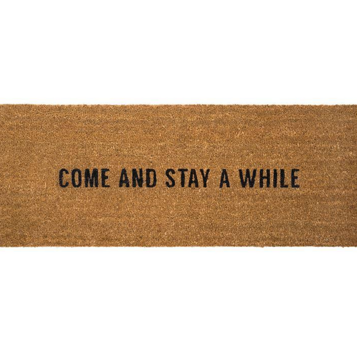 STAY A WHILE COIR DOORMAT