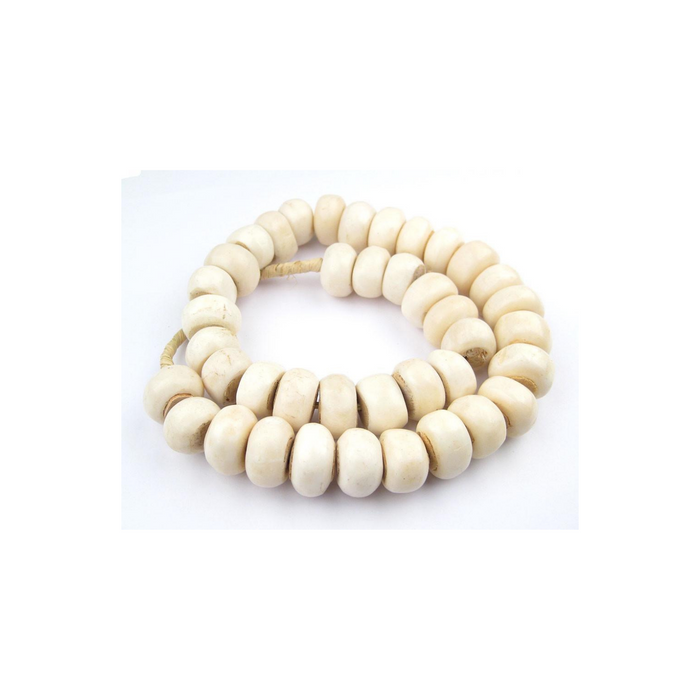 WHITE BONE BEADS