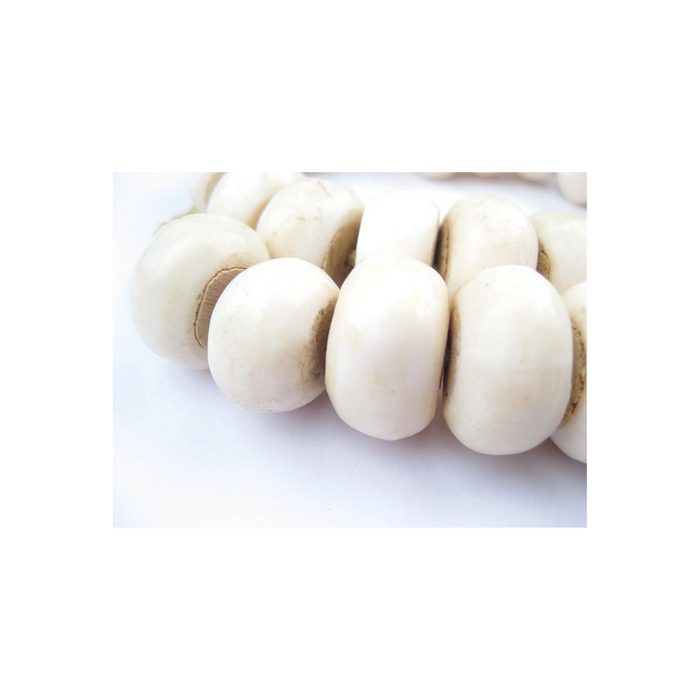 WHITE BONE BEADS