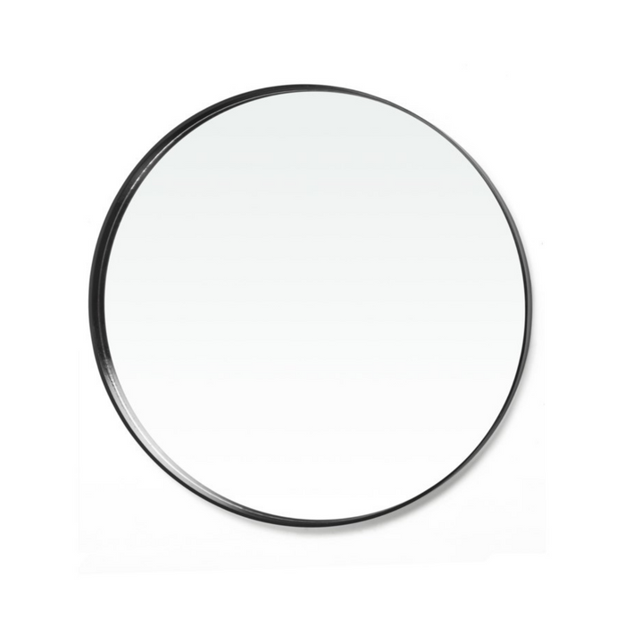 WREN ROUND MIRROR, BLACK