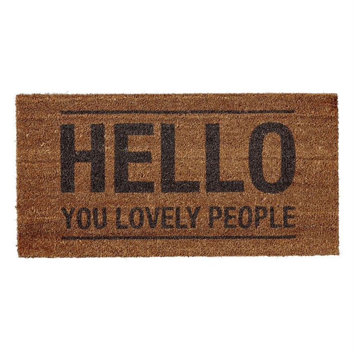 HELLO YOU LOVELY PEOPLE COIR DOORMAT