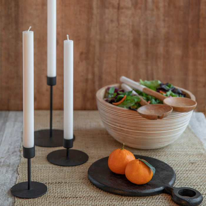 BLACK CANDLE HOLDERS